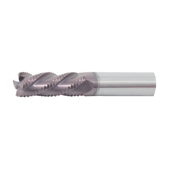 D10x25x10x75mm. HRC55. Nagyoló, négyélű, tömör keményfém ujjmaró.
