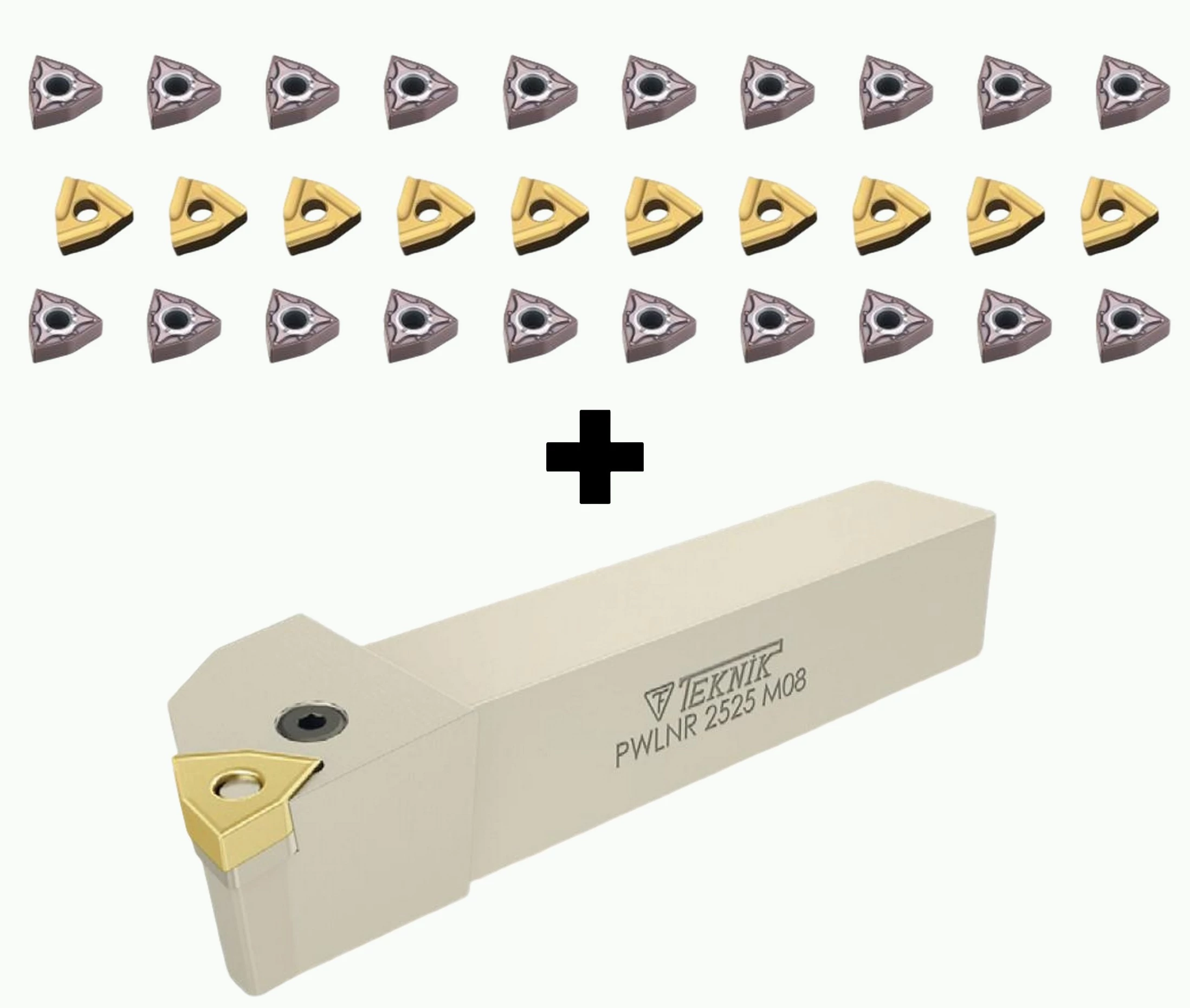 30db hatélű WNMG lapka + 1db AJÁNDÉK 20x20mm-es szárú PWLNR esztergakés 
